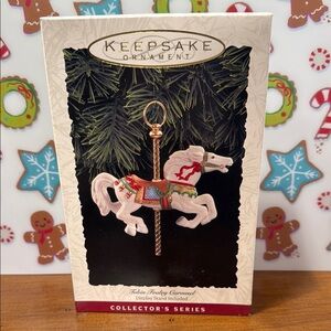 NIB Hallmark Keepsake Tobin Fraley Carousel Horse 1993